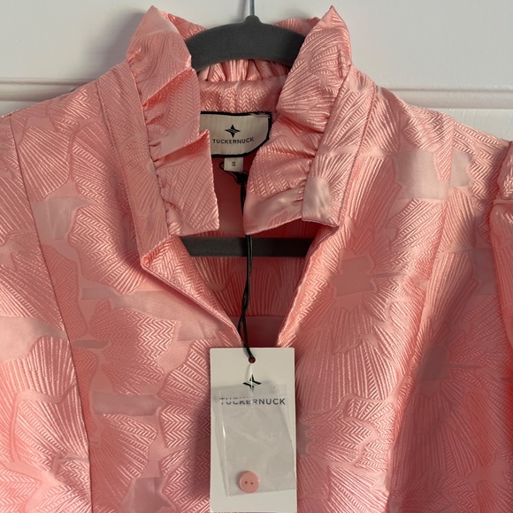 NWT Tuckernuck Bellini Pink Fil Coupe Palmerston party dress S - Picture 7 of 15